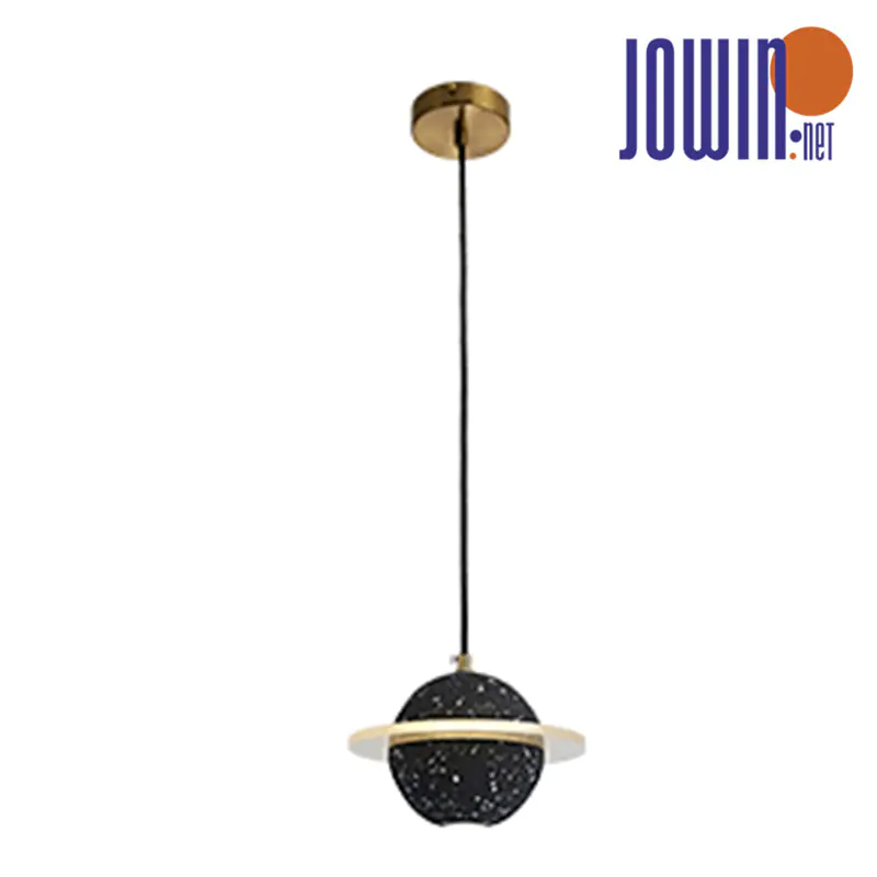 Lampe à suspension boule de ciment noire